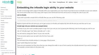 
                            13. Infoodle Help :: How do I embed the infoodle login in our website?