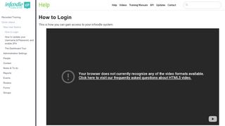 
                            11. Infoodle Help :: How to login