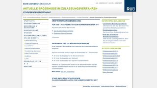 
                            1. Infoportal Zulassung - an der Ruhr-Universität Bochum