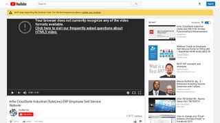 
                            9. Infor CloudSuite Industrial (SyteLine) ERP Employee Self ... - YouTube
