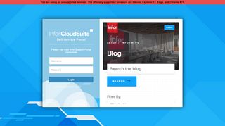 
                            1. Infor CloudSuite Self-Service Portal