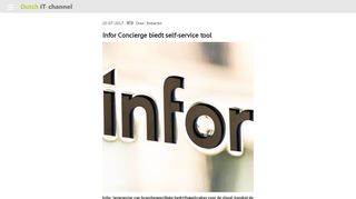 
                            5. Infor Concierge biedt self-service tool - Dutch IT-channel