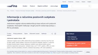 
                            3. Informacije o računima poslovnih subjekata - Fina