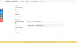 
                            2. Información de IP - 10.0.0.7 - Cual es mi dirección IP