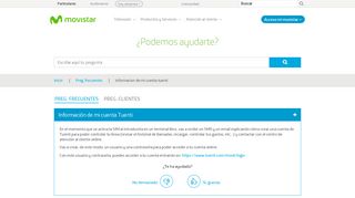 
                            10. Información de mi cuenta Tuenti - Atención al cliente Movistar