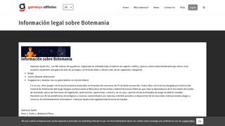 
                            12. Información legal sobre Botemania | Gamesys Affiliates