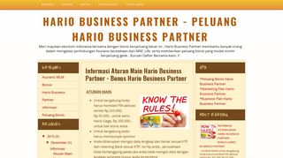 
                            2. Informasi Aturan Main Hario Business Partner - Bonus Hario Business ...