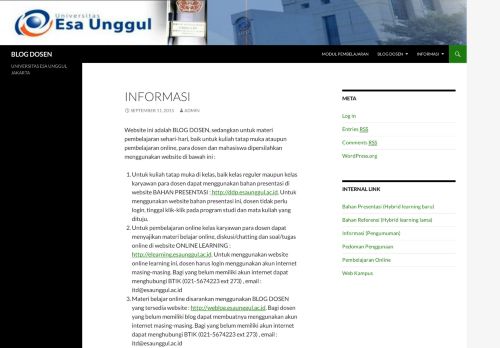 
                            2. Informasi | BLOG DOSEN - Weblog Esa Unggul - Universitas Esa ...