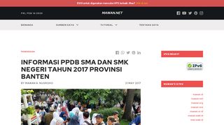 
                            13. Informasi PPDB SMA dan SMK Negeri Tahun 2017 Provinsi Banten ...