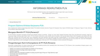 
                            4. Informasi Rekrutmen PLN - PT PLN (Persero)