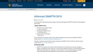 
                            9. Informasi SNMPTN 2018 | Universitas Brawijaya
