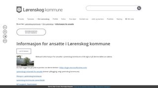 
                            9. Informasjon for ansatte i Lørenskog kommune