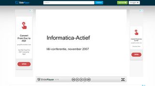 
                            12. Informatica-Actief I&I-conferentie, november ppt download