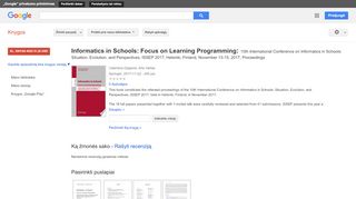 
                            5. Informatics in Schools: Focus on Learning Programming: 10th ... - „Google“ knygų rezultatas