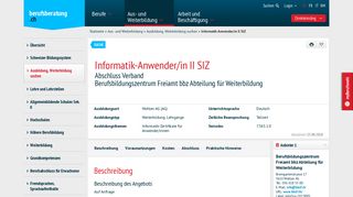 
                            4. Informatik-Anwender/in II SIZ - berufsberatung.ch