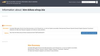 
                            10. Information about ktm-bikes-shop.biz: - Dig.do
