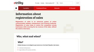 
                            8. Information about registration of sales | etržby