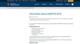 
                            4. Information About SNMPTN 2018 | Universitas Brawijaya