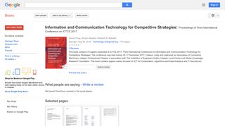 
                            10. Information and Communication Technology for Competitive Strategies: ...