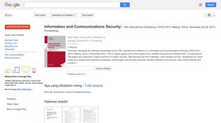 
                            12. Information and Communications Security: 15th International ...