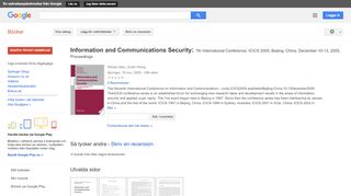 
                            8. Information and Communications Security: 7th International ...