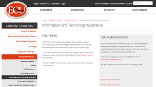 
                            10. Information and Technology Assistance | East Central University