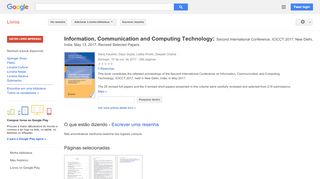 
                            11. Information, Communication and Computing Technology: Second ...