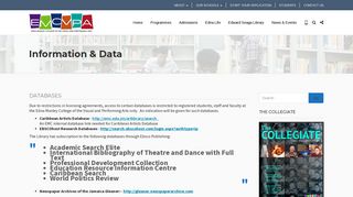 
                            12. Information & Data – Edna Manley College of the Visual and ...