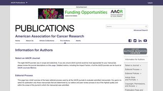 
                            11. Information for Authors | American Association for Cancer Research