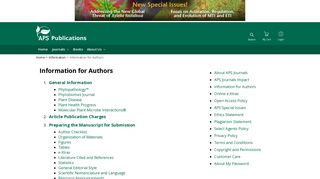 
                            8. Information for Authors - APS Journals - American Phytopathological ...