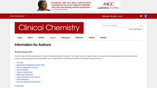 
                            2. Information for Authors | Clinical Chemistry