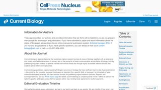 
                            11. Information for Authors: Current Biology - Cell Press