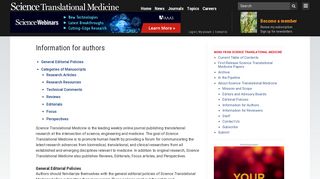 
                            3. Information for authors | Science Translational Medicine