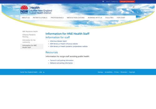 
                            2. Information for HNE Health Staff - Hunter New England Health