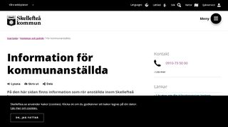 
                            3. Information för kommunanställda - Skellefteå kommun