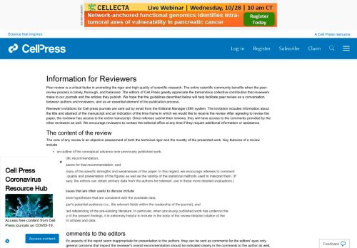 
                            4. Information for Reviewers: Cell Press