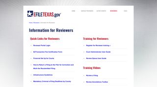 
                            9. Information for Reviewers | eFileTexas.gov