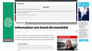 
                            4. Information - Kend din kandidat - Kommunalvalg - Altinget - Alt om politik