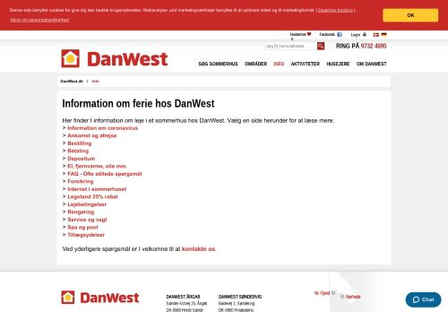 
                            5. Information om ferie i sommerhus - DanWest