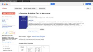 
                            8. Information & On-Line Data in Astronomy