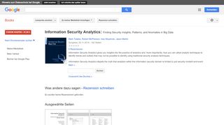 
                            10. Information Security Analytics: Finding Security Insights, Patterns, ...