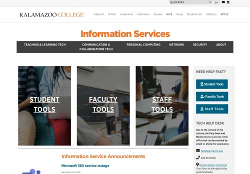 
                            13. Information Services - IT: Outlook Web Access (Webmail). Kalamazoo ...