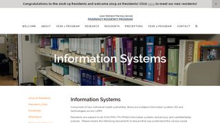 
                            9. Information Systems — LMPS Pharmacy Practice Residency Program