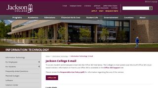 
                            12. Information Technology | E-mail - Jackson College