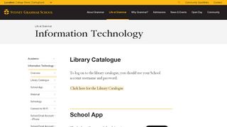 
                            9. Information Technology - Sydney Grammar School