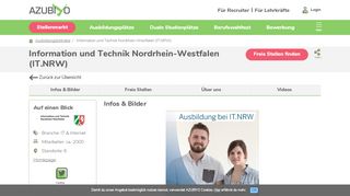 
                            11. Information und Technik Nordrhein-Westfalen (IT.NRW) als Ausbilder ...