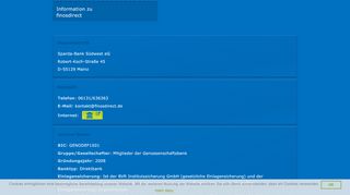 
                            6. Information zu finosdirect - modern-banking.de
