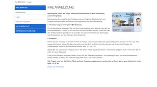 
                            9. Informationen - Anmeldung zur Online-Filiale. - BMW BKK