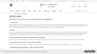 
                            3. Informationen: Bestellung - Asambeauty