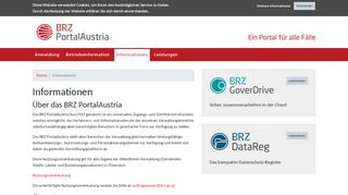 
                            3. Informationen - BRZ PortalAustria